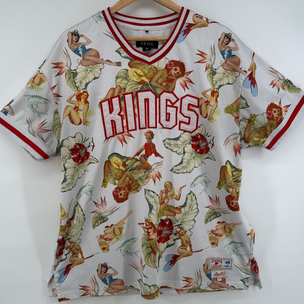 Akoo & Co. Kings Summer League Jersey Pinup Men's Size 2XL Streetwear - Picture 2 of 12